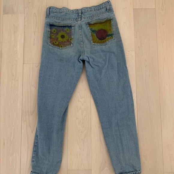 Hand Painted Mom Jeans - Picture 2 of 2